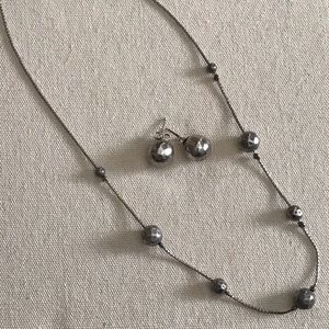 ❤️ Silpada Hammered SS Necklace & Earrings